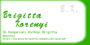brigitta korenyi business card