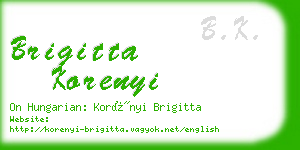 brigitta korenyi business card